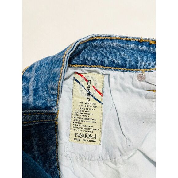 Denim BLVD los Angeles mini skirt distressed stretch country casual women XL Jr - Picture 3 of 6